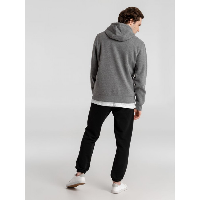 Толстовка с капюшоном унисекс King, темно-серый меланж, размер M