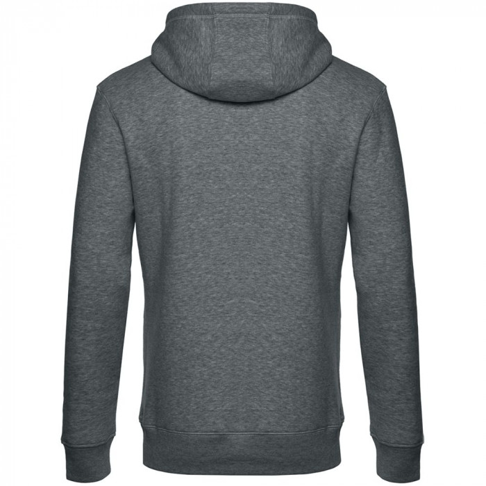 Толстовка с капюшоном унисекс King, темно-серый меланж, размер M