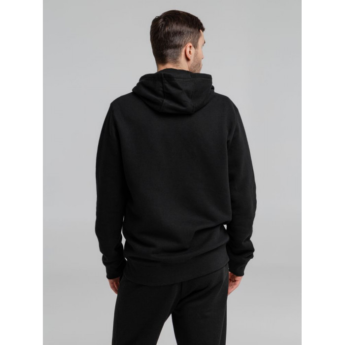 Толстовка на молнии с капюшоном унисекс King, черная, размер XXL