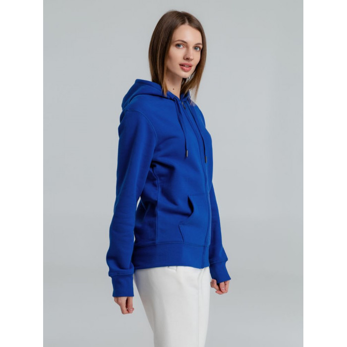 Толстовка на молнии с капюшоном унисекс King, ярко-синяя, размер XXL