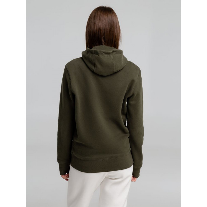 Толстовка на молнии с капюшоном унисекс King, хаки, размер XS