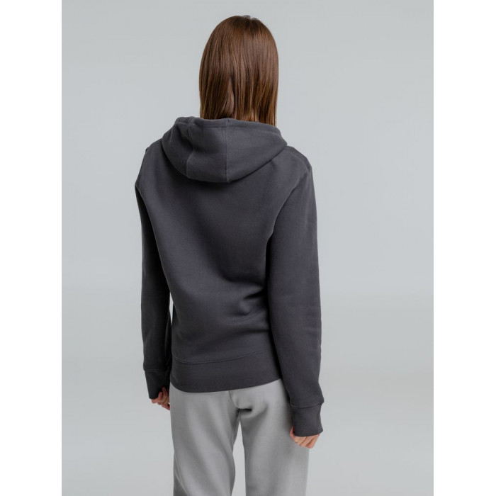 Толстовка на молнии с капюшоном унисекс King, темно-серая, размер 3XL