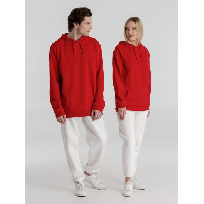 Толстовка с капюшоном унисекс Hoodie, красная, размер 4XL