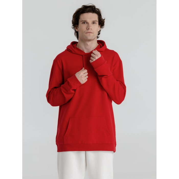 Толстовка с капюшоном унисекс Hoodie, красная, размер 4XL