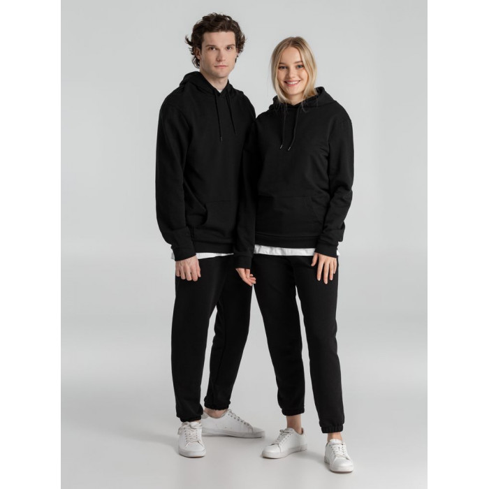 Толстовка с капюшоном унисекс Hoodie, черная, размер 4XL