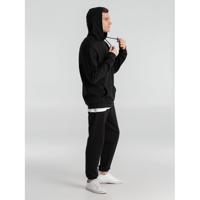 Толстовка с капюшоном унисекс Hoodie, черная, размер 4XL