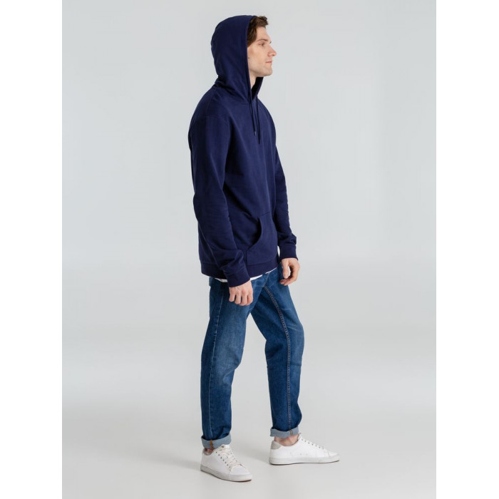Толстовка с капюшоном унисекс Hoodie, темно-синяя, размер 4XL