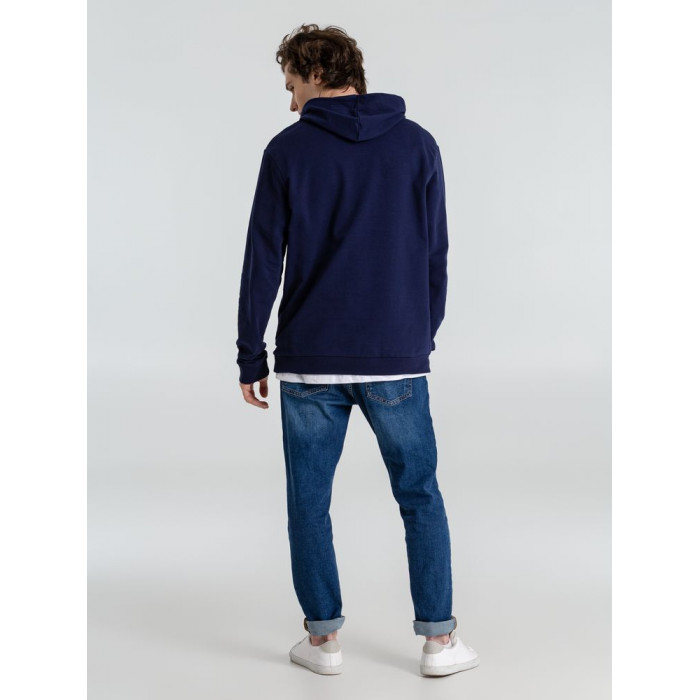 Толстовка с капюшоном унисекс Hoodie, темно-синяя, размер 4XL