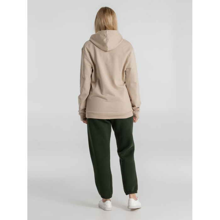Толстовка с капюшоном унисекс Hoodie, бежевая, размер XS