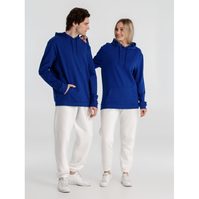 Толстовка с капюшоном унисекс Hoodie, ярко-синяя, размер 3XL