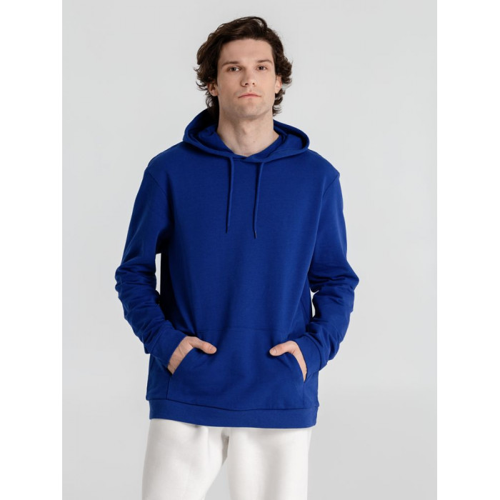 Толстовка с капюшоном унисекс Hoodie, ярко-синяя, размер 3XL