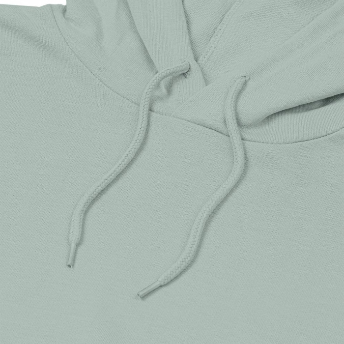 Толстовка с капюшоном унисекс Hoodie, серо-зеленая, размер XXL