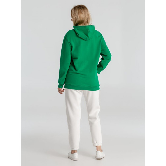 Толстовка с капюшоном унисекс Hoodie, зеленая, размер XXL