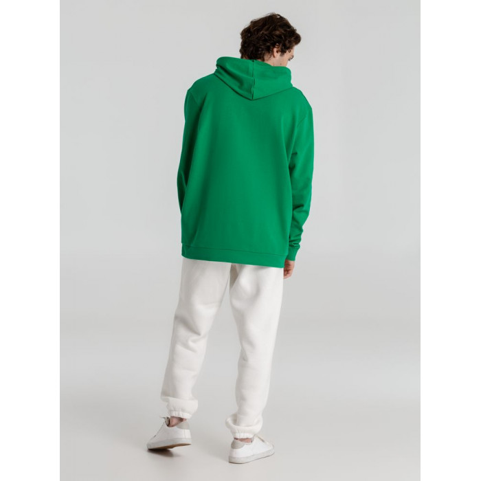 Толстовка с капюшоном унисекс Hoodie, зеленая, размер XXL