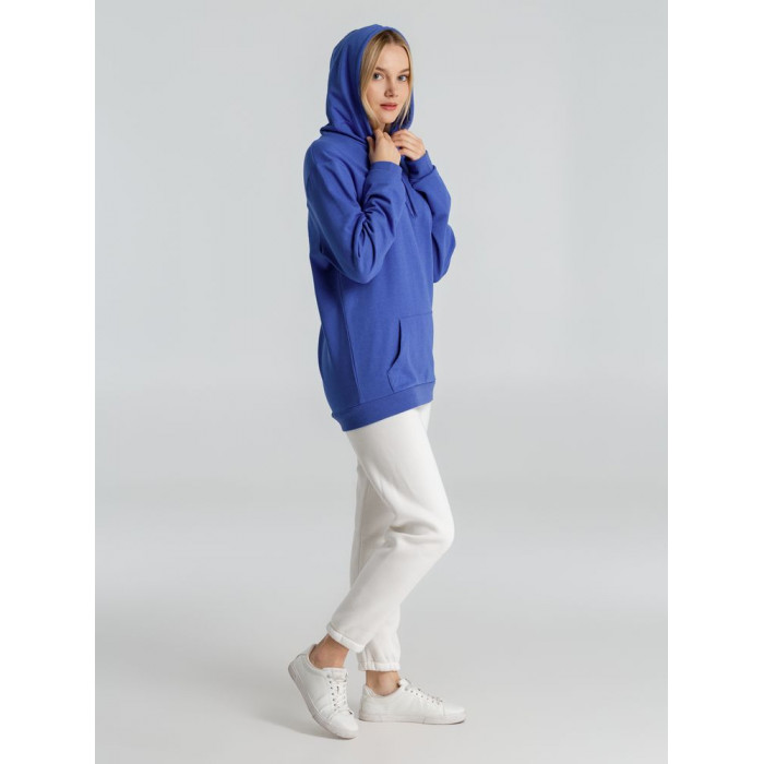 Толстовка с капюшоном унисекс Hoodie, ярко-синий меланж, размер 3XL