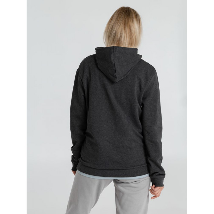 Толстовка с капюшоном унисекс Hoodie, серый меланж (антрацит), размер XS