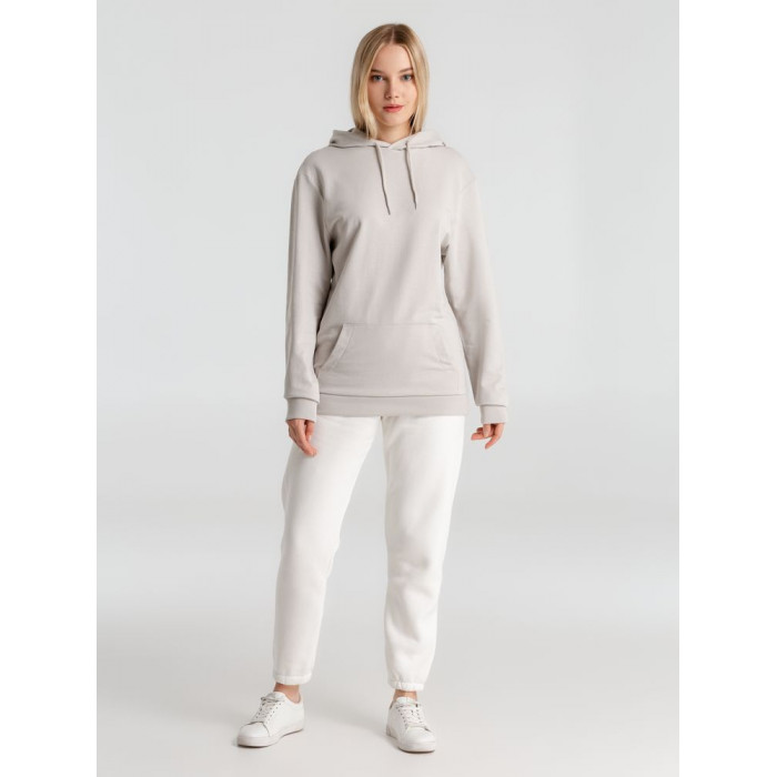 Толстовка с капюшоном унисекс Hoodie, дымчато-серая, размер XXL