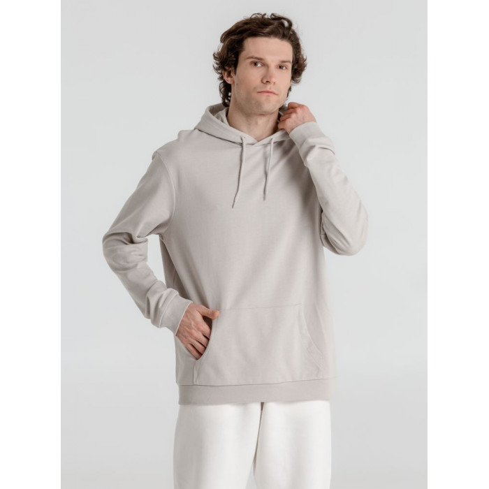 Толстовка с капюшоном унисекс Hoodie, дымчато-серая, размер XXL