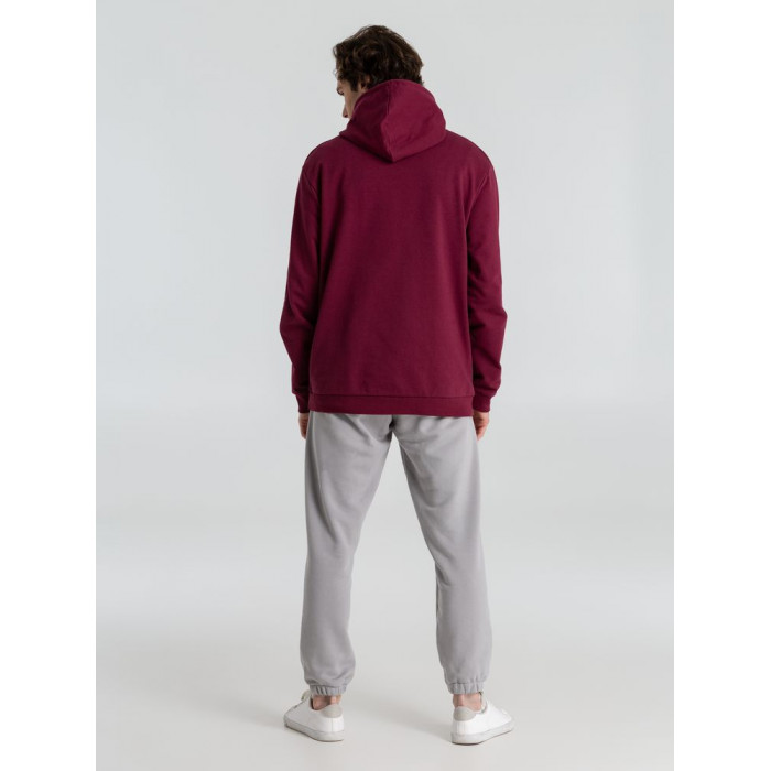 Толстовка с капюшоном унисекс Hoodie, бордовая, размер XS