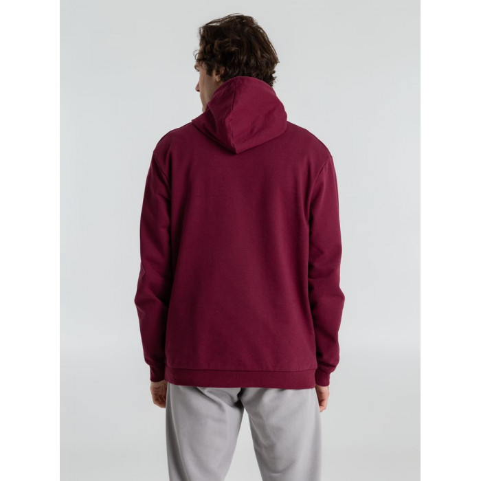 Толстовка с капюшоном унисекс Hoodie, бордовая, размер XS