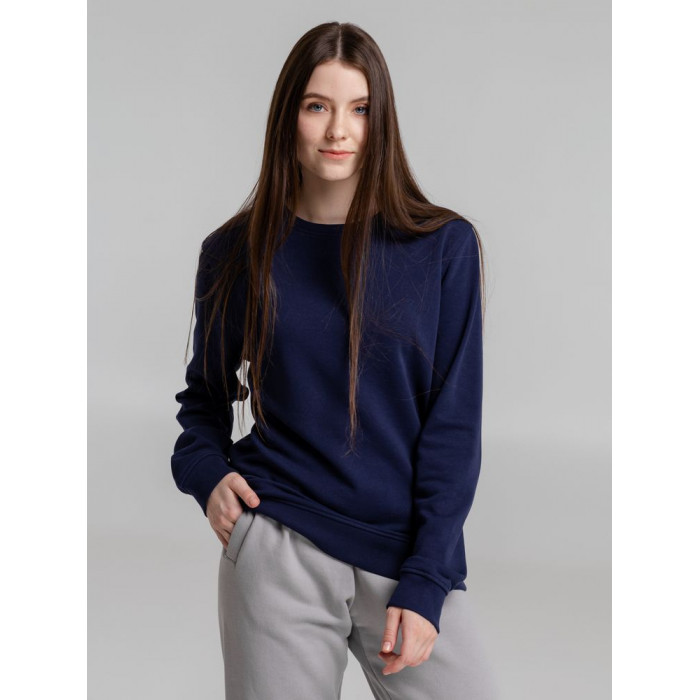 Свитшот унисекс BNC Inspire (Organic), темно-синий, размер 3XL