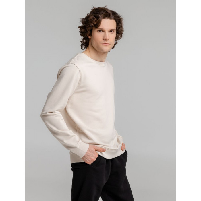 Свитшот унисекс BNC Inspire (Organic), молочно-белый, размер 3XL