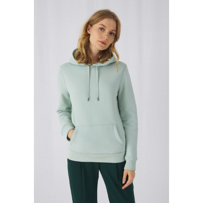 Толстовка с капюшоном женская Queen, серо-синяя, размер XXL