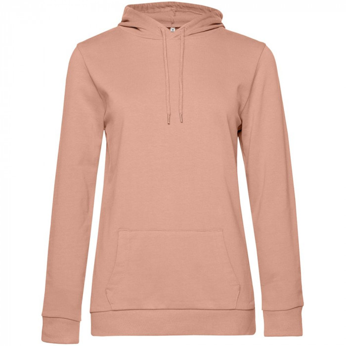 Толстовка с капюшоном женская Hoodie, бежевая (nude), размер XXL