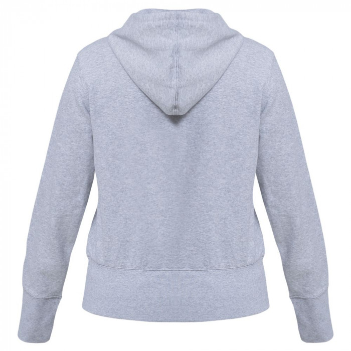 Толстовка женская Hooded Full Zip серый меланж, размер XXL